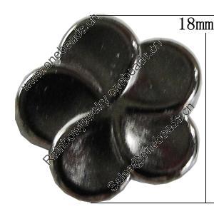 Jewelry findings, CCB Plastic Beads, Plumbum black, Heart Flower 18mm Hole:2mm, Sold by Bag