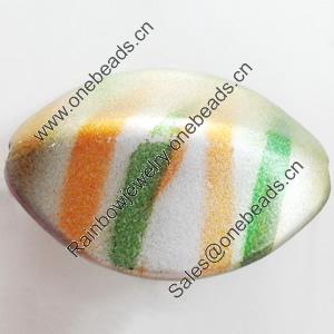 Spray-Painted Acrylic Beads, 29x22mm Hole About:2mm, Sold by Bag
