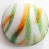 Spray-Painted Acrylic Beads, Flat Round, 32mm Hole About:2mm, Sold by Bag