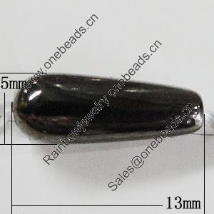 Jewelry findings, CCB Plastic Beads, Plumbum black, 13x5mm Hole:1mm, Sold by Bag