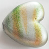 Spray-Painted Acrylic Beads, Heart, 22x19mm Hole About:2mm, Sold by Bag