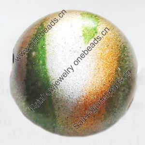 Spray-Painted Acrylic Beads, Flat Round, 11mm Hole About:2mm, Sold by Bag