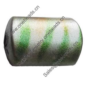 Spray-Painted Acrylic Beads, 18x12mm, Sold by Bag