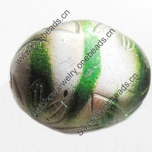 Spray-Painted Acrylic Beads, 21x17mm Hole About:3mm, Sold by Bag