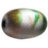Spray-Painted Acrylic Beads, Oval, 18x12mm Hole About:2.5mm, Sold by Bag