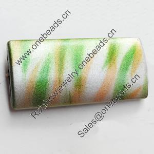 Spray-Painted Acrylic Beads, 40x19mm Hole About:3mm, Sold by Bag