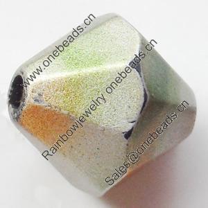 Spray-Painted Acrylic Beads, Bicone, 14x13mm Hole About:2mm, Sold by Bag