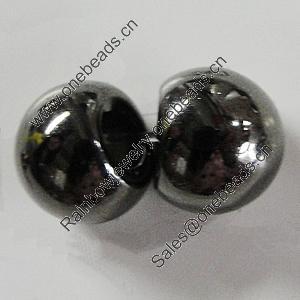 Jewelry findings, CCB Plastic Pendants, Plumbum black, 11mm Hole:3.5mm, Sold by Bag