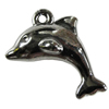 Jewelry findings, CCB Plastic Pendants, Plumbum black, Dolphin 20x24mm Hole:2mm, Sold by Bag