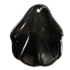 Jewelry findings, CCB Plastic Pendants, Plumbum black, Leaf 20x24mm Hole:2mm, Sold by Bag