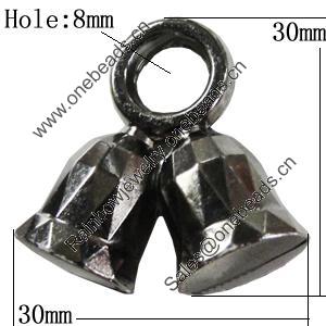 Jewelry findings, CCB Plastic Pendants, Plumbum black, 30x30mm Hole:8mm, Sold by Bag