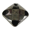 Jewelry findings, CCB Plastic Pendants, Plumbum black, Diamond 19x19mm Hole:2.5mm, Sold by Bag