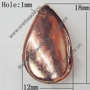 Jewelry findings, CCB Plastic Pendants, Original, Twist Teardrop 12x18mm Hole:1mm, Sold by Bag