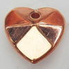 Jewelry findings, CCB Plastic Pendants, Original, Faceted Heart 16x15mm, Sold by Bag