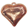 Jewelry findings, CCB Plastic Pendants, Original, Heart 39x38mm, Sold by Bag