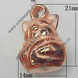 Jewelry findings, CCB Plastic Pendants, Original, Animal 14x21mm, Sold by Bag