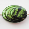 Spray-Painted Acrylic Beads, Flat Oval 19x14mm, Sold by Bag