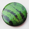 Spray-Painted Acrylic Beads, Flat Round 25mm, Sold by Bag