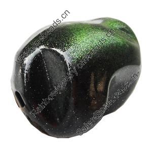 Spray-Painted Acrylic Beads, Nugget 23x19mm, Sold by Bag