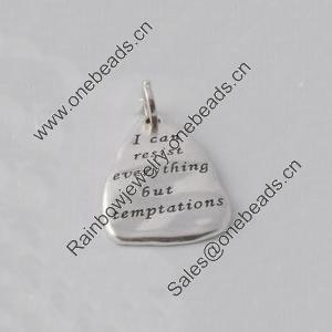 Zinc alloy Jewelry Charm, Nickel-free & Lead-free Grade A 34x30mm, Sold by PC 