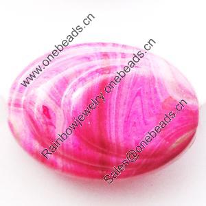 Spray-Painted Acrylic Beads, 19x13mm, Sold by Bag