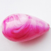 Spray-Painted Acrylic Beads, Teardrop, 21x13mm, Sold by Bag
