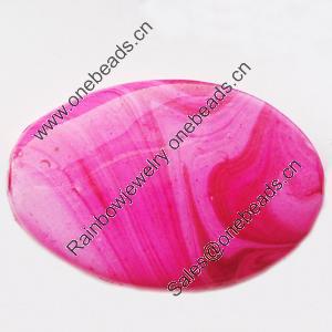 Spray-Painted Acrylic Beads, Twist Flat Oval, 30x20mm, Sold by Bag