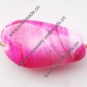Spray-Painted Acrylic Beads, 24x13mm, Sold by Bag