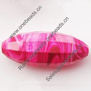 Spray-Painted Acrylic Beads, Faceted Oval, 31x12mm, Sold by Bag