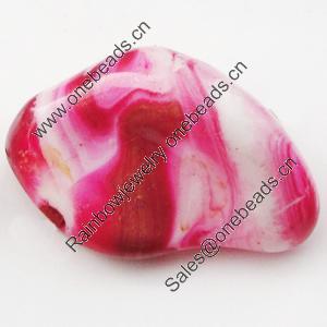Spray-Painted Acrylic Beads, Nugget, 25x16mm, Sold by Bag