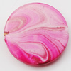 Spray-Painted Acrylic Beads, Flat Round, 25mm, Sold by Bag