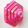 Spray-Painted Acrylic Beads, 15x18mm, Sold by Bag