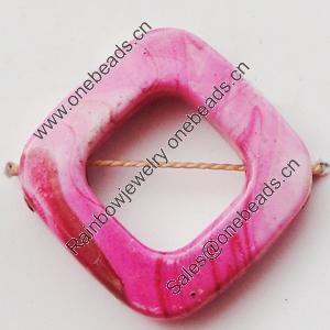 Spray-Painted Acrylic Beads, Diamond, 25mm, Sold by Bag