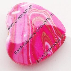 Spray-Painted Acrylic Beads, Heart, 20x21mm, Sold by Bag