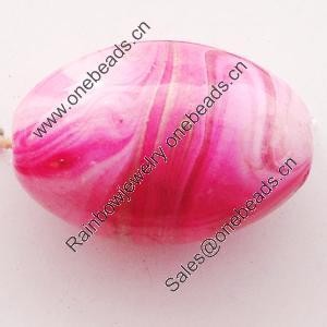 Spray-Painted Acrylic Beads, Oval, 20x13mm, Sold by Bag
