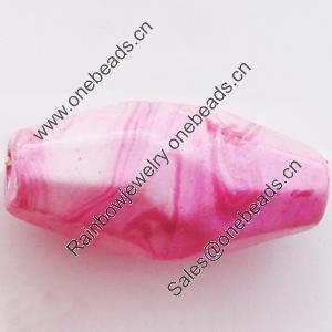 Spray-Painted Acrylic Beads, 31x15mm, Sold by Bag