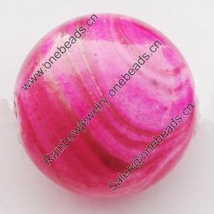 Spray-Painted Acrylic Beads, Flat Round, 18x17mm, Sold by Bag