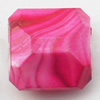 Spray-Painted Acrylic Beads, Faceted Square, 14x13mm, Sold by Bag