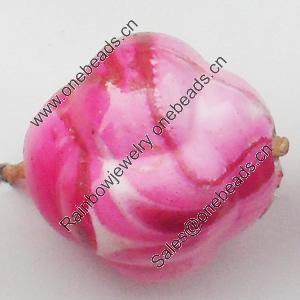 Spray-Painted Acrylic Beads, 12x11mm, Sold by Bag