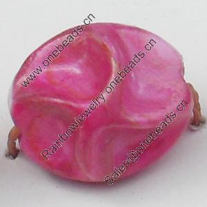 Spray-Painted Acrylic Beads, 13x11mm, Sold by Bag