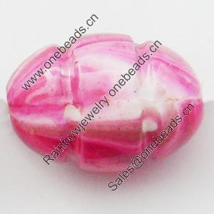 Spray-Painted Acrylic Beads, 13x9mm, Sold by Bag