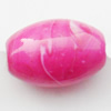 Spray-Painted Acrylic Beads, Oval, 13x9mm, Sold by Bag