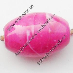 Spray-Painted Acrylic Beads, Oval, 13x9mm, Sold by Bag