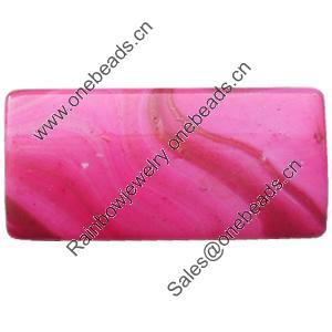 Spray-Painted Acrylic Beads, Rectangle, 40x19mm, Sold by Bag