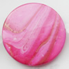 Spray-Painted Acrylic Beads, Flat Round, 32mm, Sold by Bag