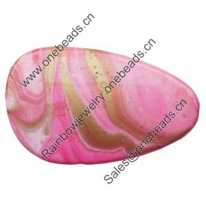 Spray-Painted Acrylic Beads, 55x34mm, Sold by Bag