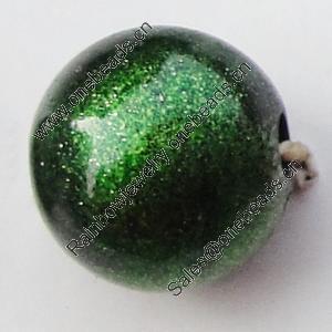 Spray-Painted Acrylic Beads, Round 10mm, Sold by Bag