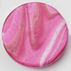 Spray-Painted Acrylic Beads, Flat Round, 18mm, Sold by Bag