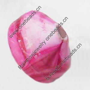 Spray-Painted Acrylic Beads, 10x13mm, Sold by Bag