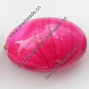 Spray-Painted Acrylic Beads, Oval, 25x17mm, Sold by Bag